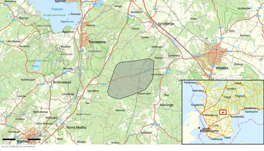 Karta över utredningsområdet